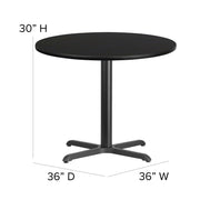 36RD BK Table-BK VYL Seat