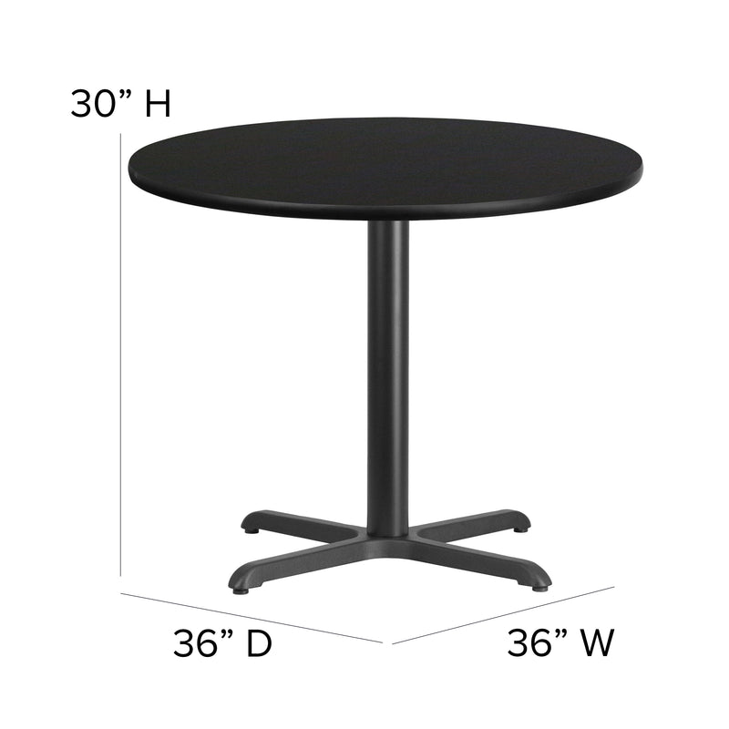 36RD BK Table-BK VYL Seat