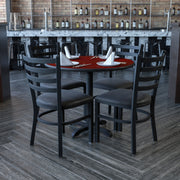 36RD BK Table-BK VYL Seat