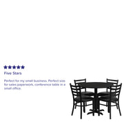 36RD BK Table-BK VYL Seat