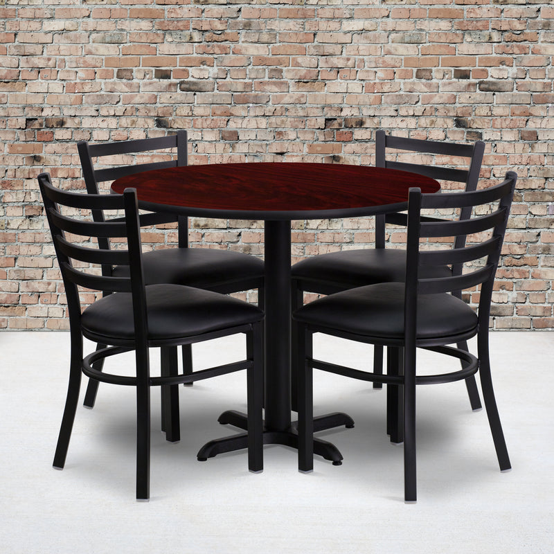 36RD MA Table-BK VYL Seat