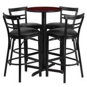 24RD MA Bar Table-BK VYL Seat