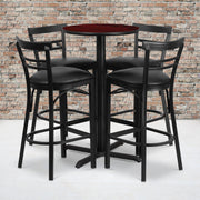 24RD MA Bar Table-BK VYL Seat