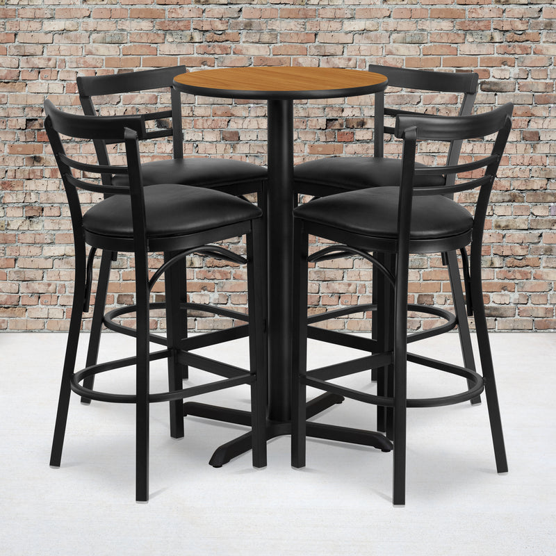 24RD NA Bar Table-BK VYL Seat