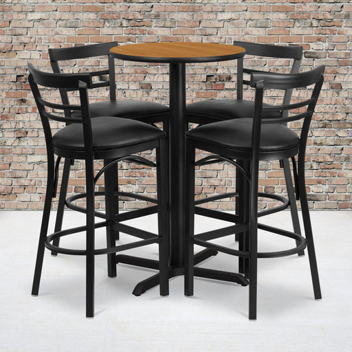 24RD NA Bar Table-BK VYL Seat
