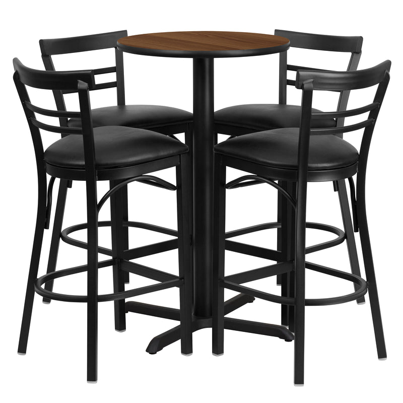 24RD WA Bar Table-BK VYL Seat