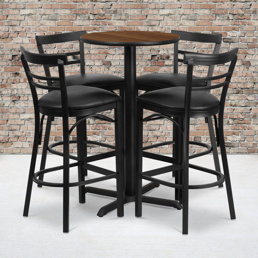 24RD WA Bar Table-BK VYL Seat