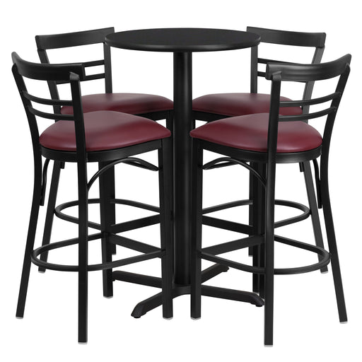 24RD BK Bar Table-BG VYL Seat
