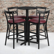 24RD BK Bar Table-BG VYL Seat