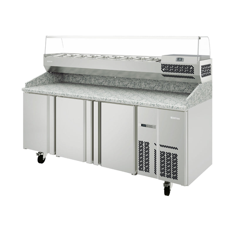 Infrico IRT-MPG1980-COMBO 78 inch Granite Pizza Prep Table