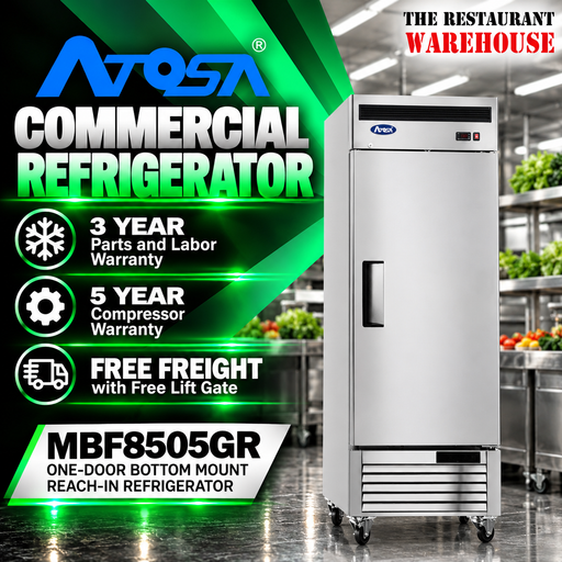 Atosa USA MBF8505 27-Inch One Door Upright Refrigerator - Energy Star Rated