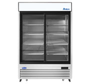 Atosa USA MCF8709 with 2 Sliding Glass Merchandiser 55-Inch Two Door Refrigerator