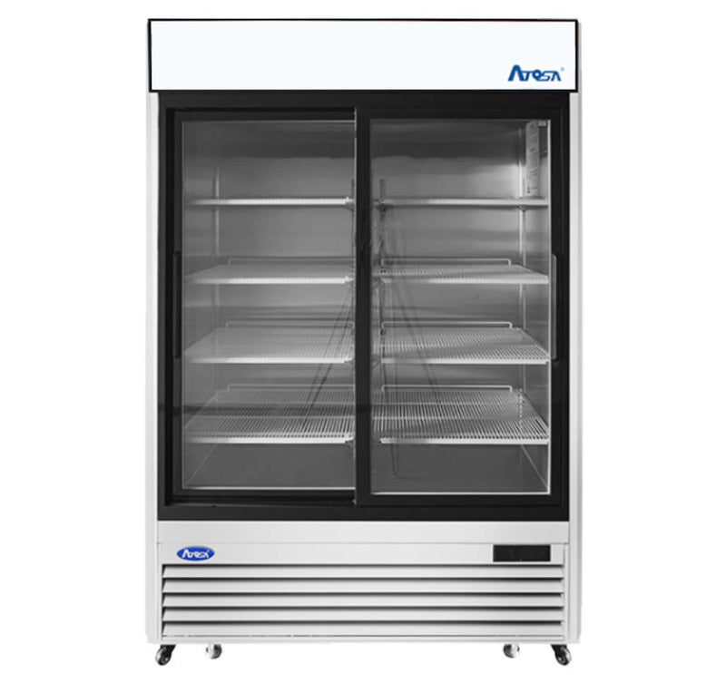Atosa USA MCF8709 with 2 Sliding Glass Merchandiser 55-Inch Two Door Refrigerator