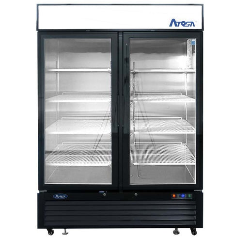 Atosa USA MCF8723GR Glass 2-Door Merchandiser Refrigerator 43.95 cu. ft.