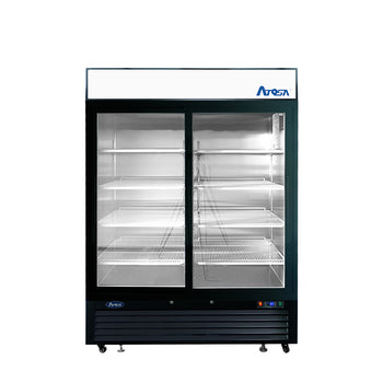 Atosa USA MCF8727GR Sliding Glass 2-Door Merchandiser Refrigerator 44.9 cu. ft.