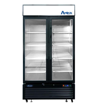 Atosa USA MCF8733GR Glass 2-Door Merchandiser Refrigerator 28.5 cu. ft.
