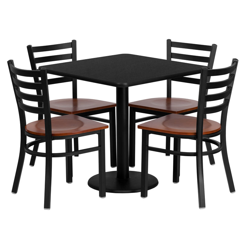 30SQ BK Table-CY WD Seat