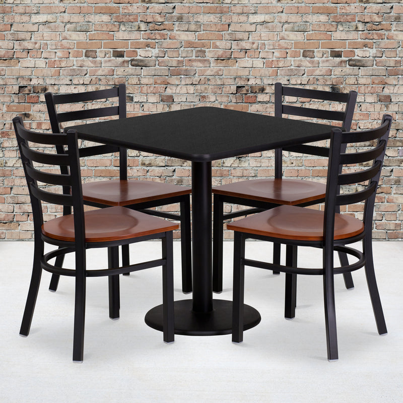 30SQ BK Table-CY WD Seat