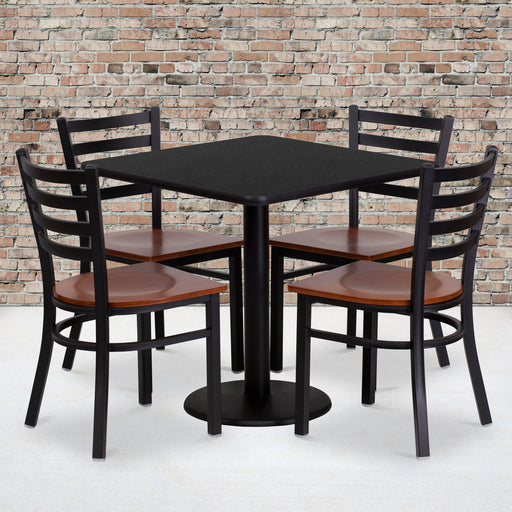 30SQ BK Table-CY WD Seat