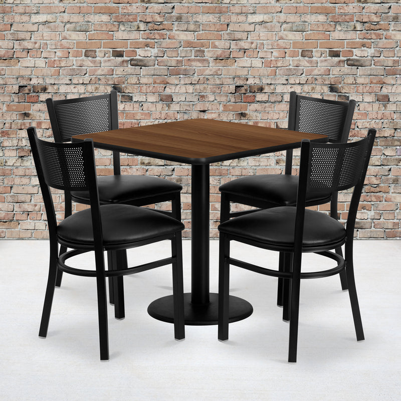 30SQ WA Table-BK VYL Seat