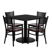 36SQ BK Table-MA WD Seat