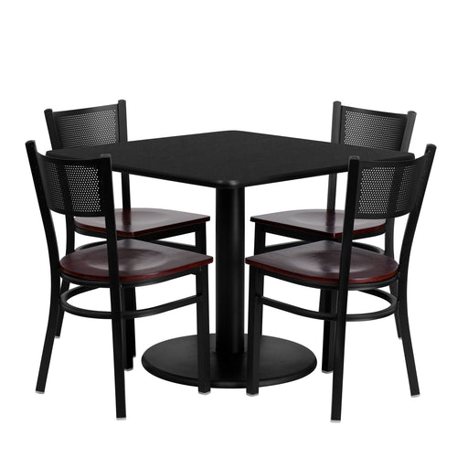 36SQ BK Table-MA WD Seat