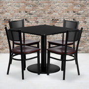 36SQ BK Table-MA WD Seat