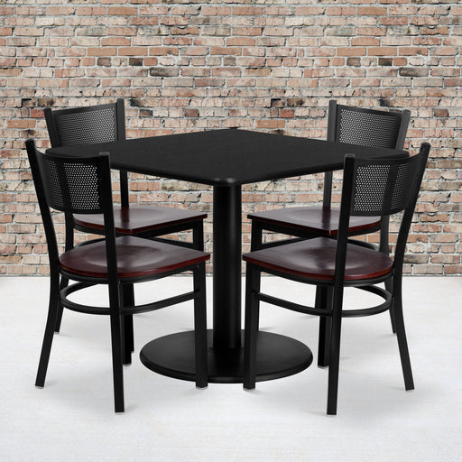 36SQ BK Table-MA WD Seat