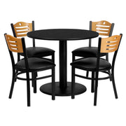 36RD BK Table-BK VYL Seat