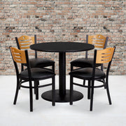 36RD BK Table-BK VYL Seat