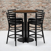 36RD WA Bar Table-BK VYL Seat