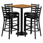 30SQ NA Bar Table-BK VYL Seat