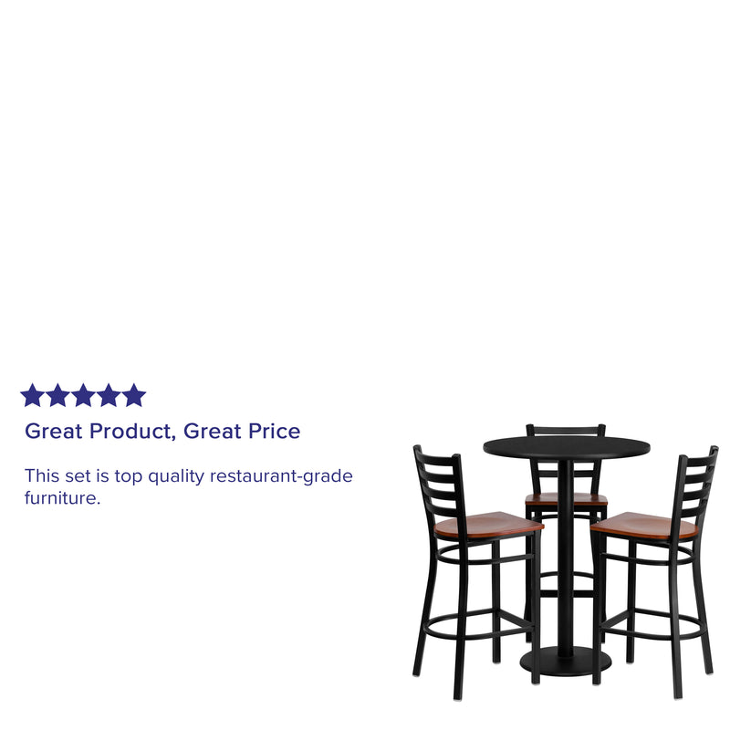 30RD BK Bar Table-CY WD Seat