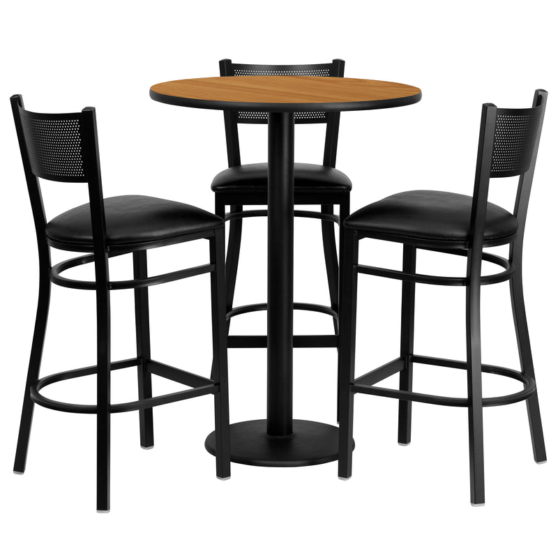 30RD NA Bar Table-BK VYL Seat