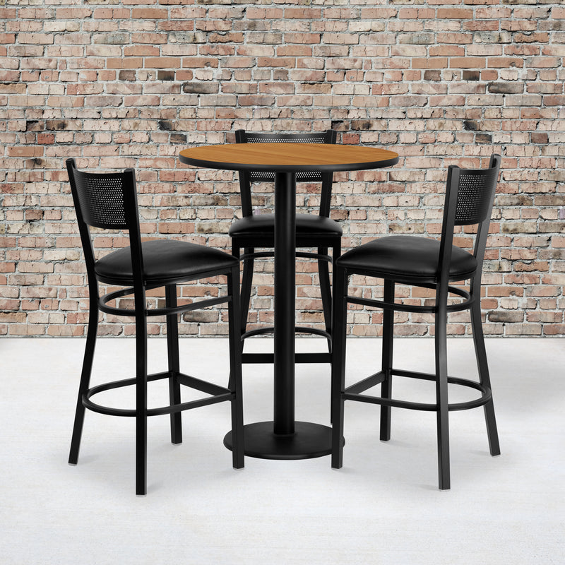 30RD NA Bar Table-BK VYL Seat