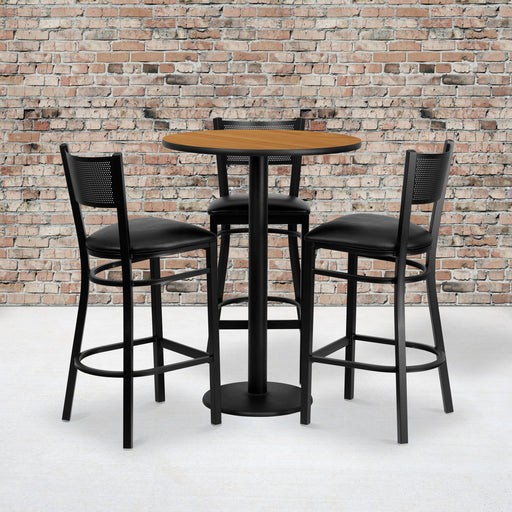 30RD NA Bar Table-BK VYL Seat