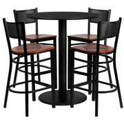 36RD BK Bar Table-CY WD Seat