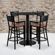 36RD BK Bar Table-CY WD Seat