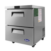 Atosa USA MGF8415GR Two Drawer Undercounter 27-Inch Refrigerator