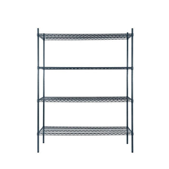 Gray Epoxy Coated Wire Shelving Kit - 4 Shelves