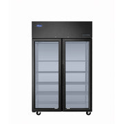 Atosa PLUS-F2B-GD-S-PT 52" 2-Section Glass Door Pass-Thru Refrigerator
