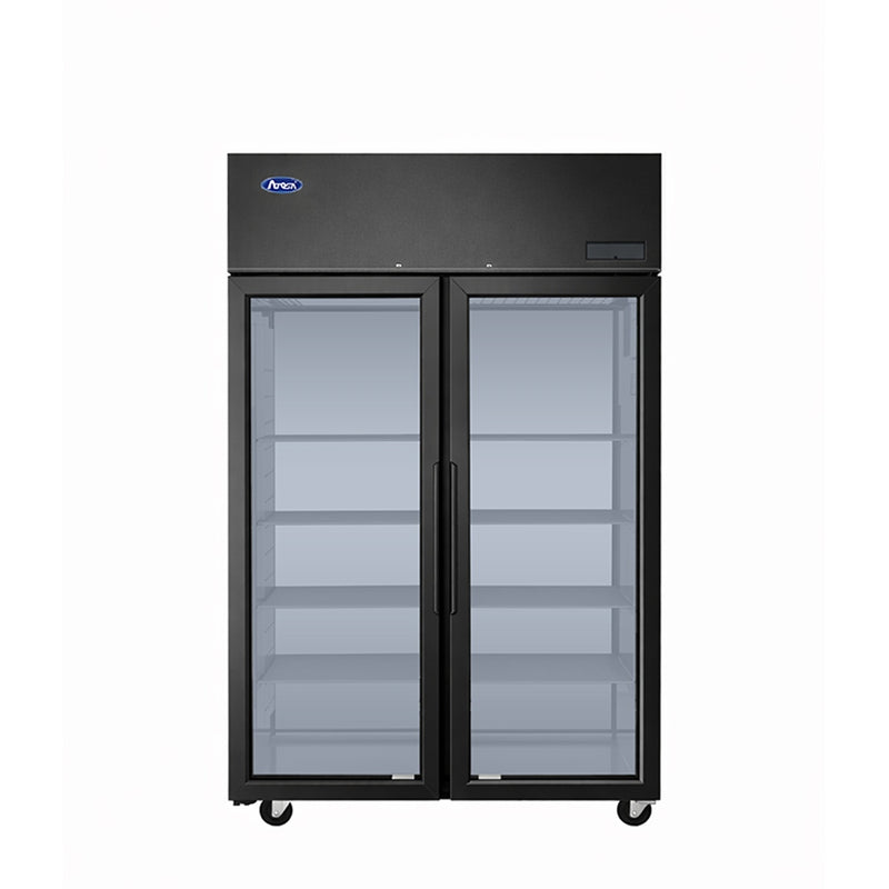 Atosa PLUS-F2B-GD-S-PT 52" 2-Section Glass Door Pass-Thru Refrigerator
