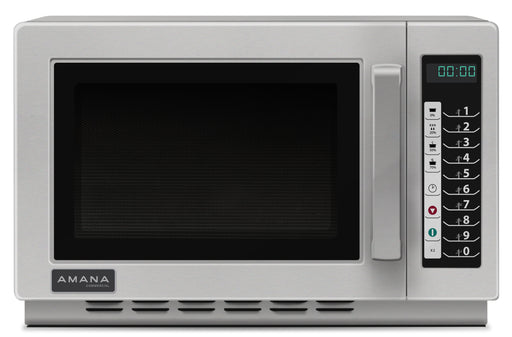 Amana RCS10TS 1000W Commercial Microwave, 1.2 cu ft, Touchpad, 100 Memory, Braille