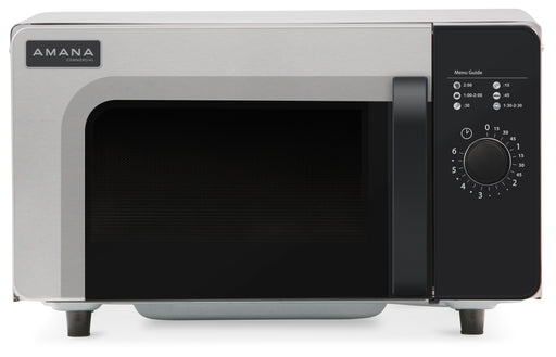 Amana RMS10DSA 1000W Commercial Microwave, 0.8 cu ft, Dial Timer, Low Volume