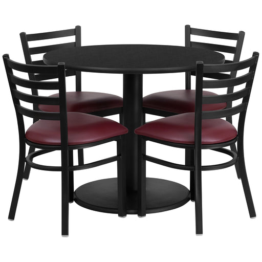 36RD BK Table-BG VYL Seat