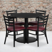 36RD BK Table-BG VYL Seat