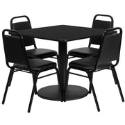 36SQ BK Table-Banquet Chair
