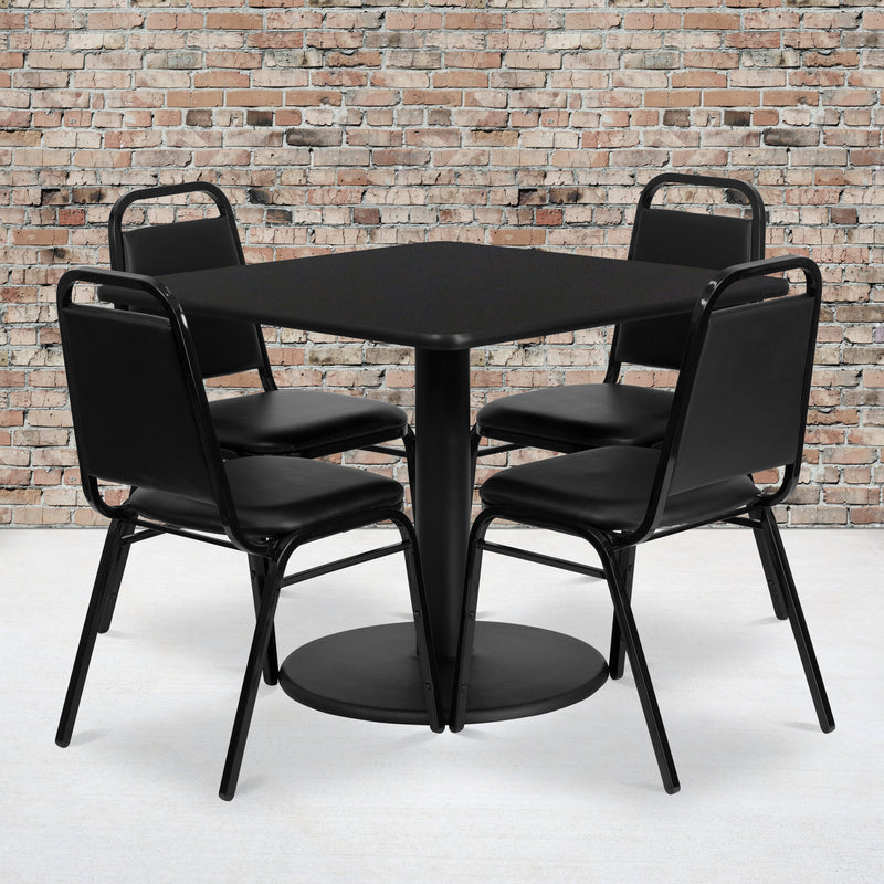 36SQ BK Table-Banquet Chair