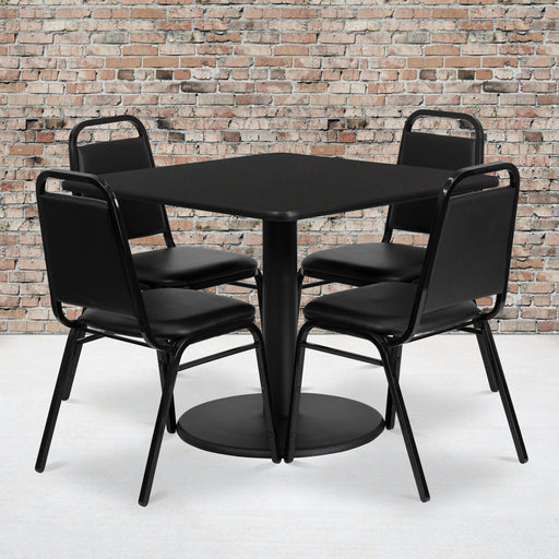 36SQ BK Table-Banquet Chair
