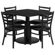 36SQ BK Table-BK VYL Seat